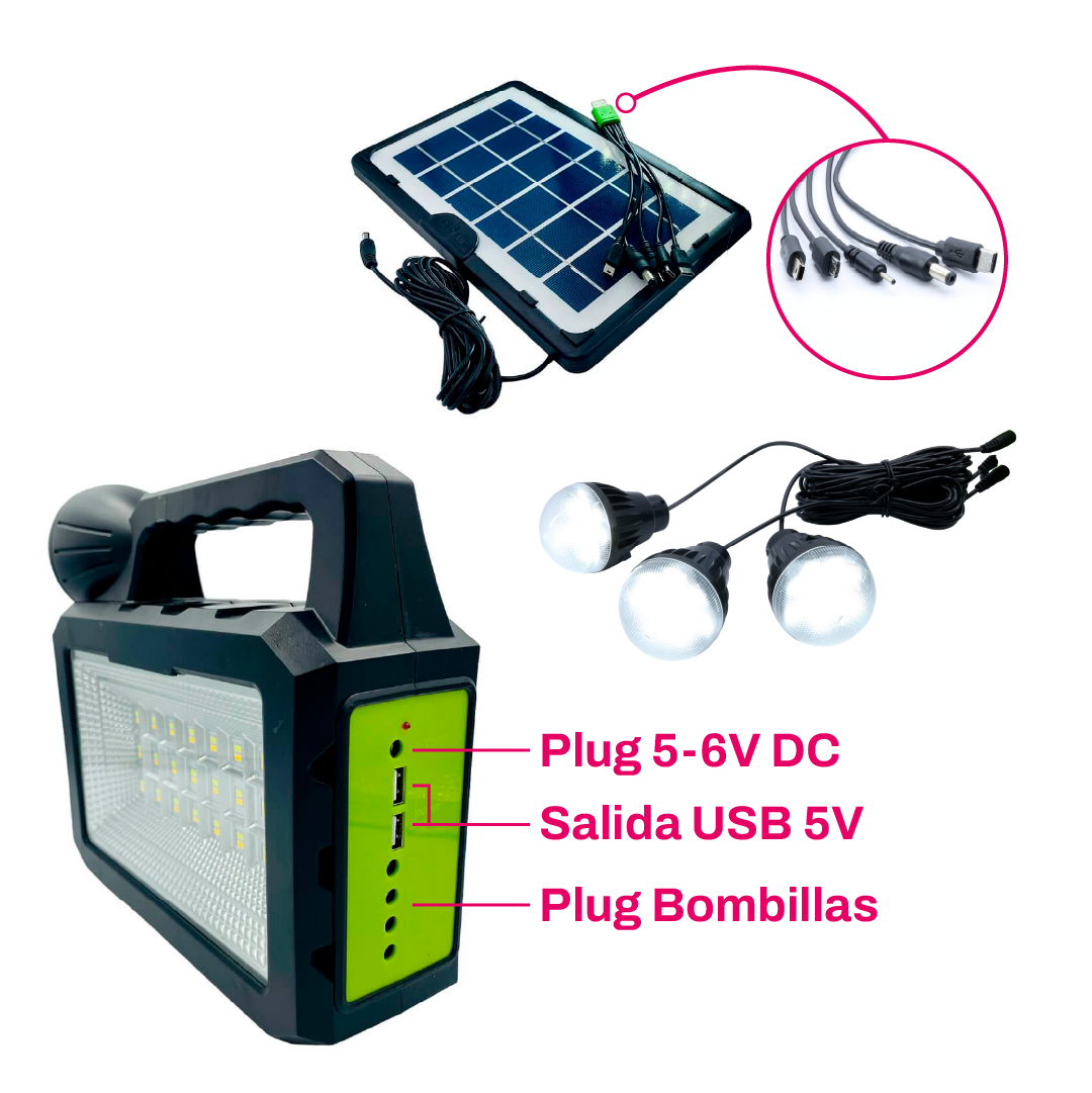 Miniatura 2 de Kit lampara portátil + accesorios